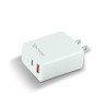 Cargador para pared. Vorago AU-350-WH blanco. Quick charge, cargador de pared, blanco. Quick charge 3.0a pd 20w USB a y tipo c b