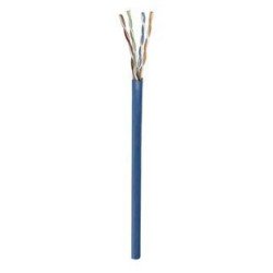 Bobina de cable RJ45 Intellinet Cat 5e CCA sólida 24 AWG color azul 305 m