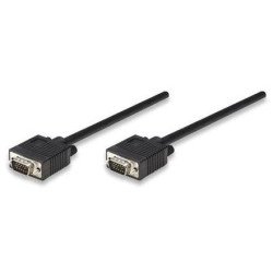 Cable VGA Manhattan para monitor o proyector, 11 m negro macho-macho
