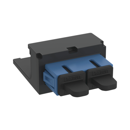 Módulo acoplador SC dúplex, para fibra óptica monomodo OS1/OS2, tipo mini-com, color azul