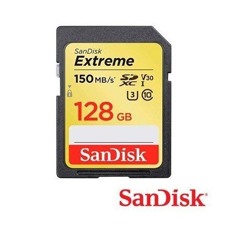 Tarjeta SD Sandisk sdsdxv5-128g-gncin extreme 128gb para DVRs moviles