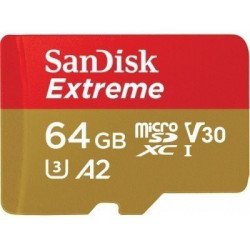 Memoria SanDisk EXTREME Micro SDHC 64GB Clase SANDISK SDSQXA2-064G-GN6MA, 64 GB, Rojo, Clase 10