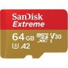 Memoria SanDisk EXTREME Micro SDHC 64GB Clase SANDISK SDSQXA2-064G-GN6MA, 64 GB, Rojo, Clase 10