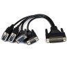 StarTech.com Tarjeta Adaptadora PCI Express PCIe de 4 Puertos Serie Serial Combo RS232 y RS485 RS 422 DB9