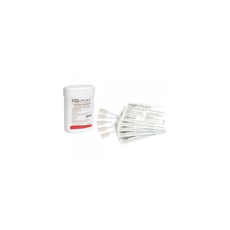 Kit de Limpieza EVOLIS A5070 - Color blanco, Limpiador, Tarjetas Adhesivas para Laminador