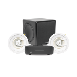 Kit amplificador vssl a1x, 2 bocinas de techo truaudio g72, subwoofer 