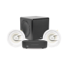 Kit amplificador vssl a1x, 2 bocinas de techo truaudio g72, subwoofer 