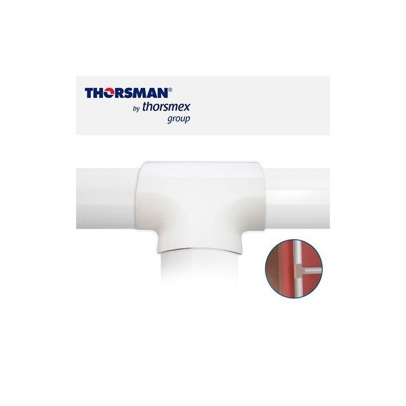Seccion T Thorsman 9440-02001 blanco en bolsa ducto media caña