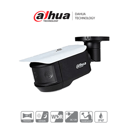 Cámara Bullet Multisensor Panoramica, 180 Grados, 3 Lentes de 2 Megapixeles, 20 Metros de Iluminación, WDR Real de 120, Starligh