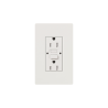 Tomacorriente 125V 15A resistente a manipulaciones, color blanco.