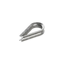 Guardacabos/cuello 1/4" Acero con electro galvanizado.