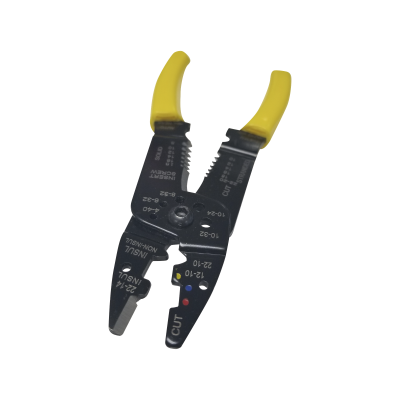 Pinzas Eléctricas Cortacables/Pelacables de 8.5" con 7 Funciones. Mango Ergonómico.