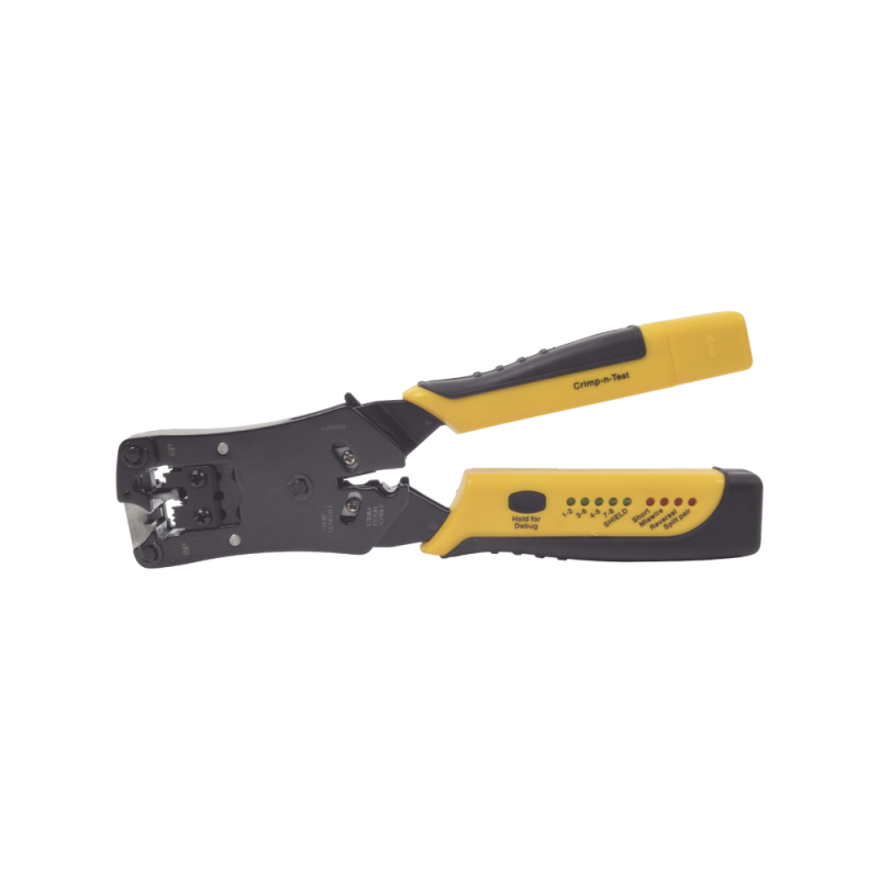 Pinza Pelacables con Probador de Cable para UTP/STP, Enchufe Modular de Prueba para RJ45/RJ11/RJ22.