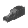Plug RJ45 UTP, Instalación Recta, Terminación en Campo Certificable, Compatible con Cat5e Cat6 y Cat6A, Color Negro
