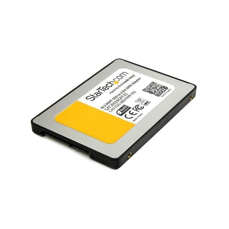 Adaptador SSD M.2 StarTech.com SAT2M2NGFF25 - SATA, 6 Gbit/s, Negro