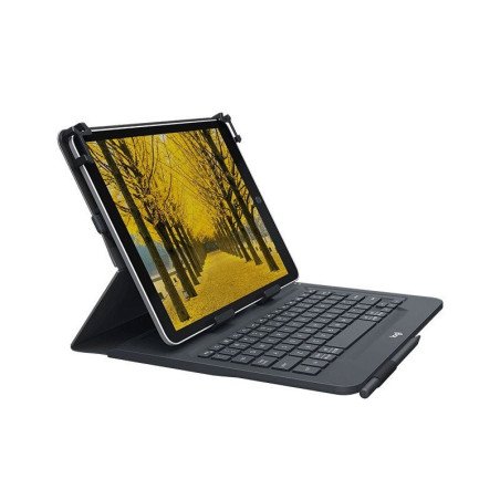 Teclado con estuche, Logitech, Folio Universal - Negro