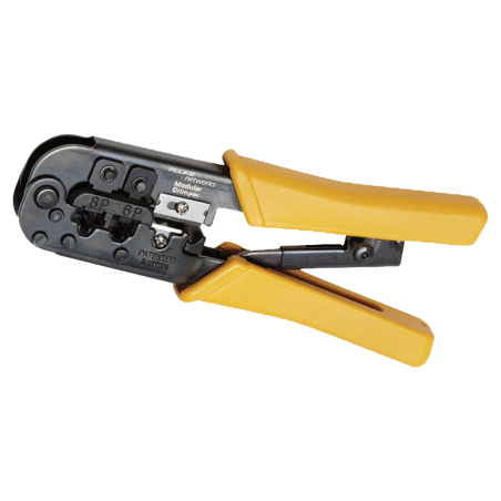 Pinzas para terminación de conectores RJ45 de 8 posiciones y RJ11/RJ12 de 4 y 6 posiciones