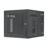Gabinete PanZone de Montaje en Pared, de 19in, Puerta Perforada, 12 UR, 762mm de Profundidad, Color Negro