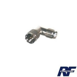 Adaptador en A/R, de conector Mini UHF Macho a Mini UHF Hembra, Níquel
