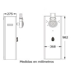 Gabinete para barrera vehicular convencional de wejoin, compatible con