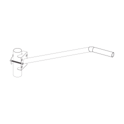 Brazo Galvanizado para Luminaria 2" Diámetro con Abrazadera para Poste