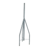 Tramo de Remate, Copete, tubo industrial 1 1/4" con tubo central 2 3/8