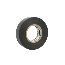 Cinta para aislar color negro con 9 metros, fabricada en PVC y adhesivo acrílico.