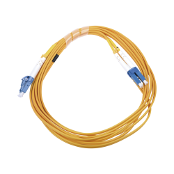 Jumper de fibra óptica monomodo 9/125 lc/upc-lc/upc, PVC, 2.0 mm, dúplex, amarillo, 3 metros