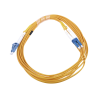 Jumper de fibra óptica monomodo 9/125 lc/upc-lc/upc, PVC, 2.0 mm, dúplex, amarillo, 3 metros