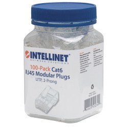 Plug RJ45 Cat 6 Intellinet UTP multifilar 100 piezas