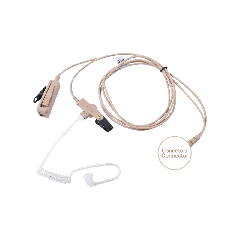 Micrófono AUDIF PROF D/2 CABLES NEGROS C/TUBO ACUST para ICOM IC-F3261/4261/3360/4360