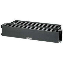 Organizador de Cables Horizontal Doble para Rack, Con Tapa Frontal Extendida, de 19in, 2UR