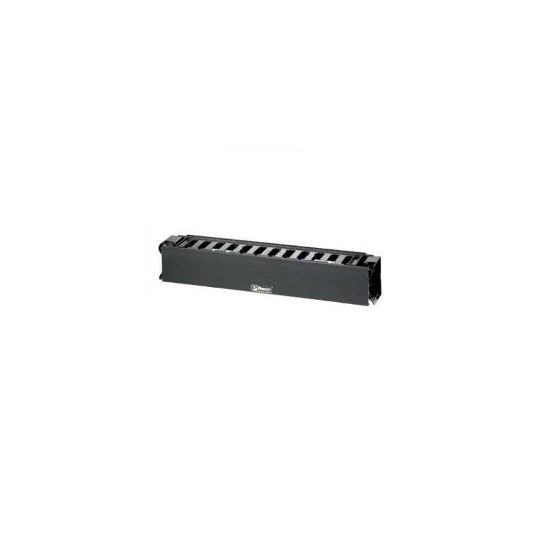 Organizador de Cables Horizontal Sencillo para Rack, Con Tapa Frontal Extendida, de 19in, 2UR