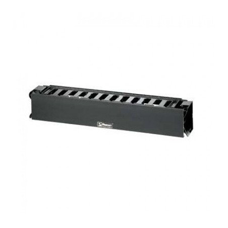Organizador de Cables Horizontal Sencillo para Rack, Con Tapa Frontal Extendida, de 19in, 2UR