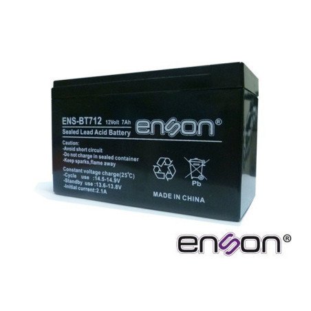 Batería de respaldo 12vdc 7a Enson ENS-BT712 para fuentes de poder y s
