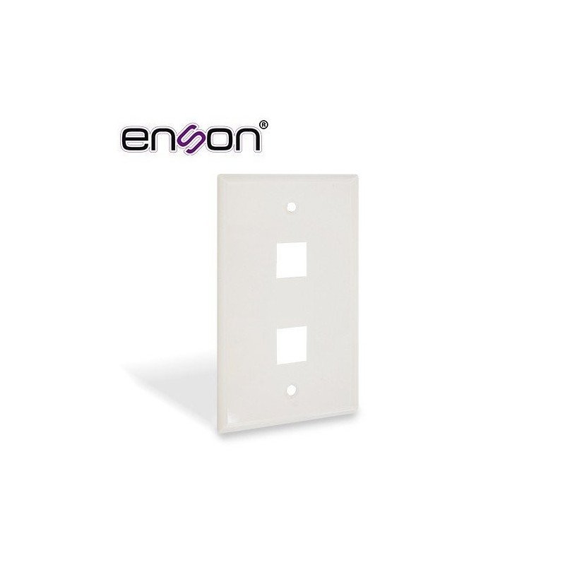Placa de pared universal 2 puertos Enson ENS-FP62 sin Jack