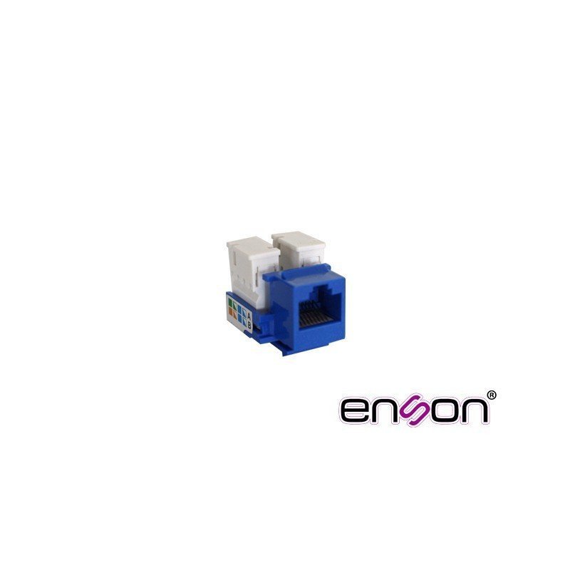 Conector Jack RJ45 cat5e 90grados Enson ENS-JC5BL azul