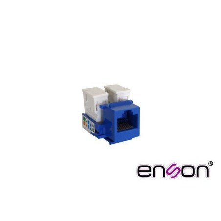 Conector Jack RJ45 cat5e 90grados Enson ENS-JC5BL azul
