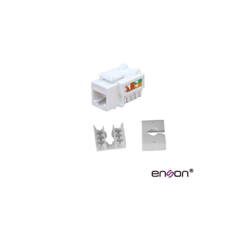 Conector Jack RJ45 cat6 90grados Enson ENS-JC6WH blanco