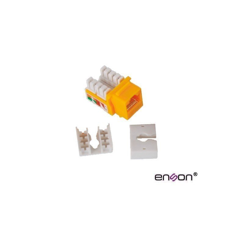 Conector Jack RJ45 cat6 90grados Enson ENS-JC6YE amarillo
