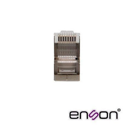 Conector plug SRJ45 blindado categoría 5e Enson ENS-SRJ45-CAT5E
