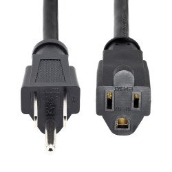 Cable de alimentación StarTech.com - Macho/hembra, 1.83 m, NEMA 5-15P, Negro