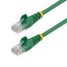 Cable de Red de 0.5m StarTech.com Verde Cat5e Ethernet RJ45 sin Enganches, 0.5 m, Cat5e, U/UTP (UTP), RJ-45, RJ-45