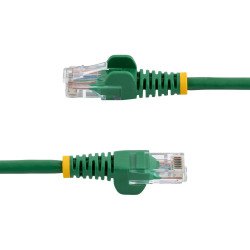Cable de Red de 0.5m StarTech.com Verde Cat5e Ethernet RJ45 sin Enganches, 0.5 m, Cat5e, U/UTP (UTP), RJ-45, RJ-45