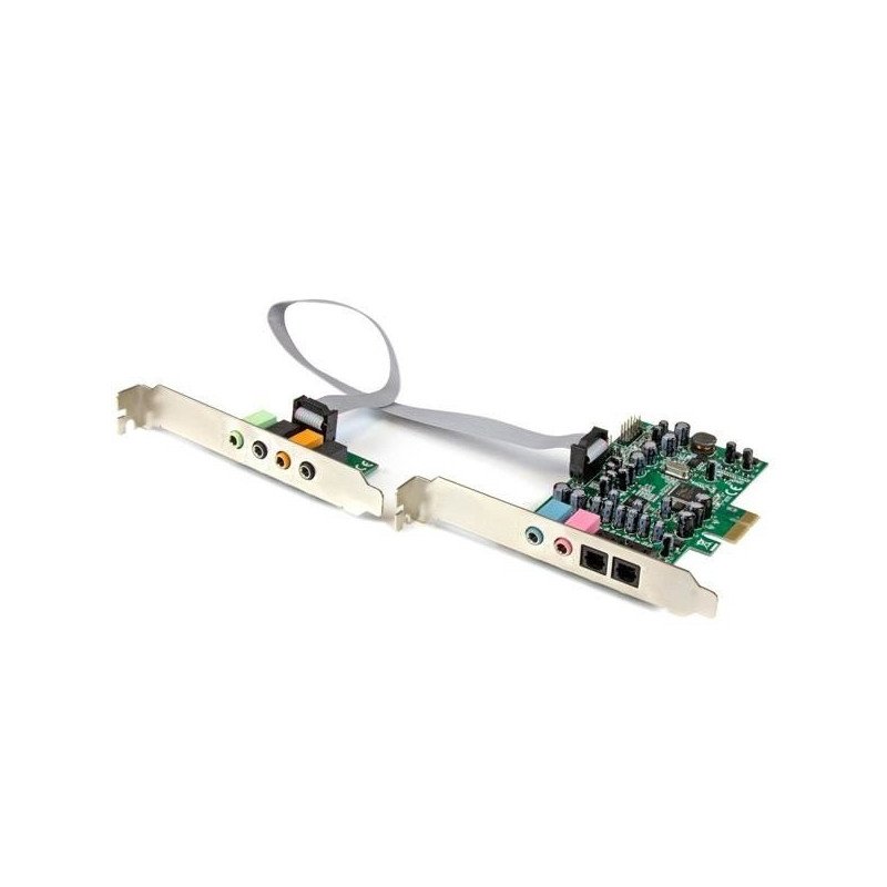 Tarjeta de sonido PCI Express de 7.1 canales StarTech.com PEXSOUND7CH - 24 Bit, 7.1, PCI-E, C-Media CM8828