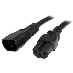 Cable de alimentación StarTech.com - 1.8 m, C14 coupler, Negro, 15