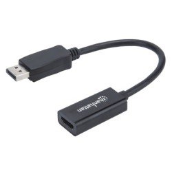 Cable adaptador HDMI tipo A (Estándar), DisplayPort. Manhattan 151634, 15 cm, Hembra, Macho, rectos