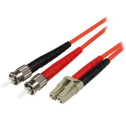 Cable adaptador de Red StarTech.com - LC, ST, Macho/Macho, Rojo, 5 m