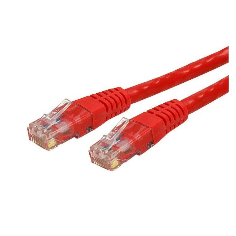 Cable de red StarTech.com - 0.9 m, Macho/Macho, Rojo