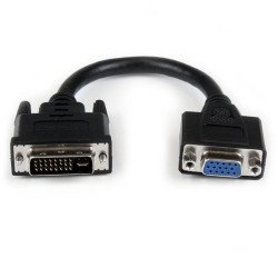 Convertidor DVI a VGA StarTech.com - DVI-I, VGA, Macho/hembra, Negro, 0, 203 m